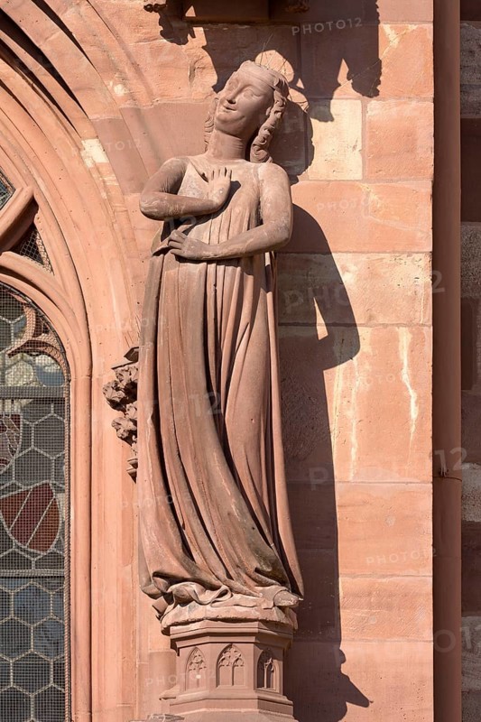 Basel, Cathedral (Basel Minster), west façade, foolish virgin, around 1280/1285