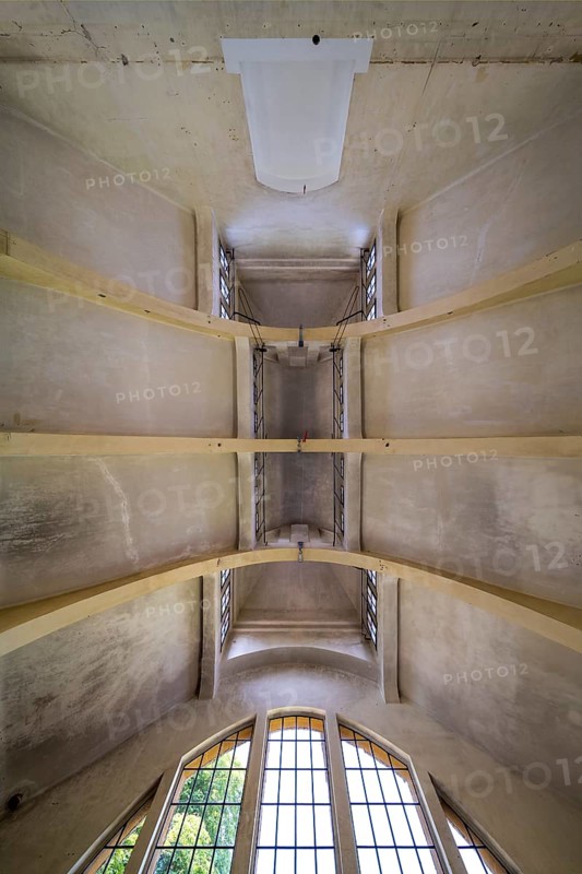 Krefeld, old wastewater treatment plant, old sewage treatment plant, interior, built in 1910 by Georg Bruggaier, view into the concrete vault