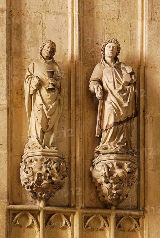 North aisle, figures of saints, St., Saint, Saint