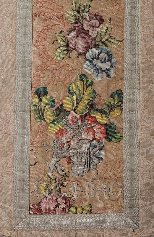 Case detail from 1740, goldsmithing and textile art from the 16th to the 20th century, St., Sankt, Saint