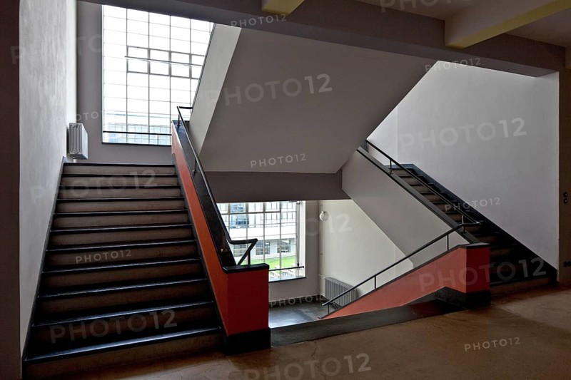 First floor, view into the stairwell of the former vocational school