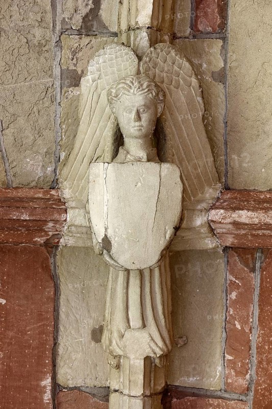 North wing of the cloister, angel as keystone in the vault, St., Sankt, Saint