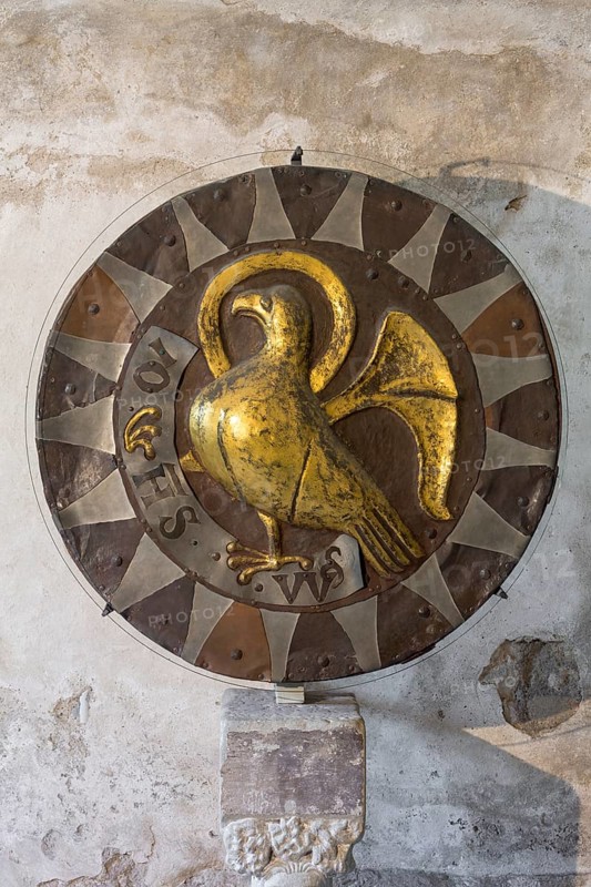 Constance, Minster, Romanesque gold disc in the crypt, St John's disc with eagle