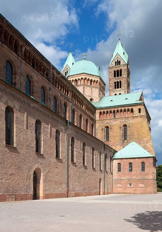 Speyer, Cathedral Church of St Mary and St Stephen, Speyer Cathedral, Imperial Cathedral, view from south-west to transept and crossing