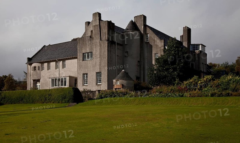 Built in 1903 by Charles Rennie Mackintosh for Walter Blackie, view from south-east