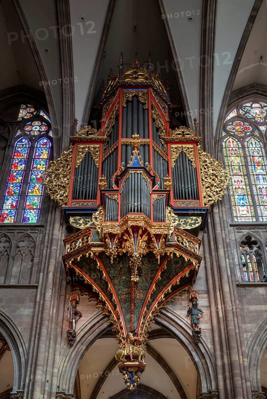 Strasbourg Cathedral, Cathédrale Notre-Dame de Strasbourg, interior, Silbermann organ from 1714