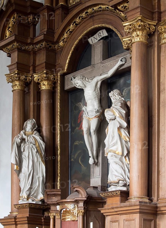 Built in 1646, side altar with crucifixion, St., Sankt, Saint