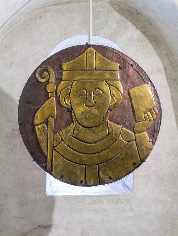 Constance, Minster, Romanesque gold disc in the crypt, Konrad disc