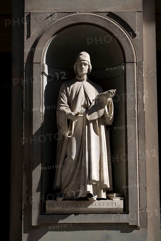 Sculpture by Leon Battista Alberti on the façade
