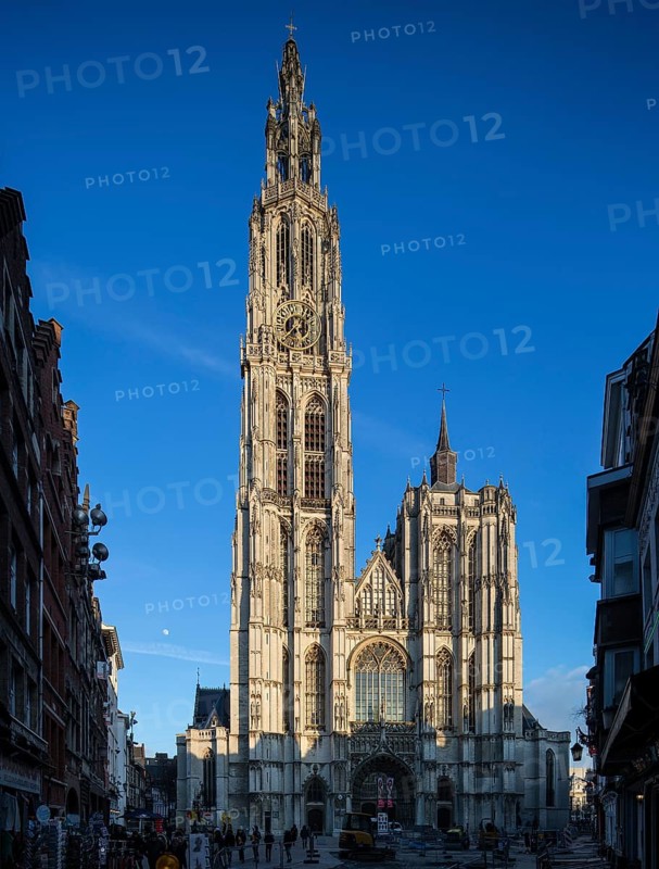 Antwerp, Cathedral of Our Lady 14-16th century View from south North tower 123 m high, St., Saint, Saint