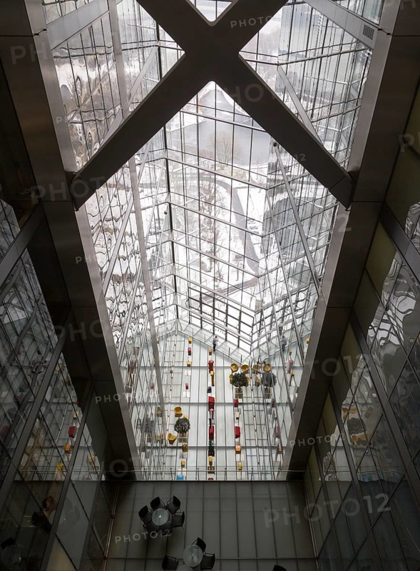 Bonn, Posttower, built 2000-2002 by Murphy/Jahn, interior view with so-called sky gardens