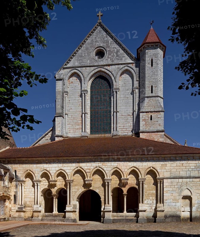 Pontigny Abbey Church View from west with porch built 1145-1206 View from west with porch, St., Saint, Saint