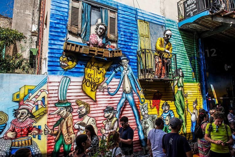 Graffiti at El Caminito, La Boca, Buenos Aires, Argentina, South America