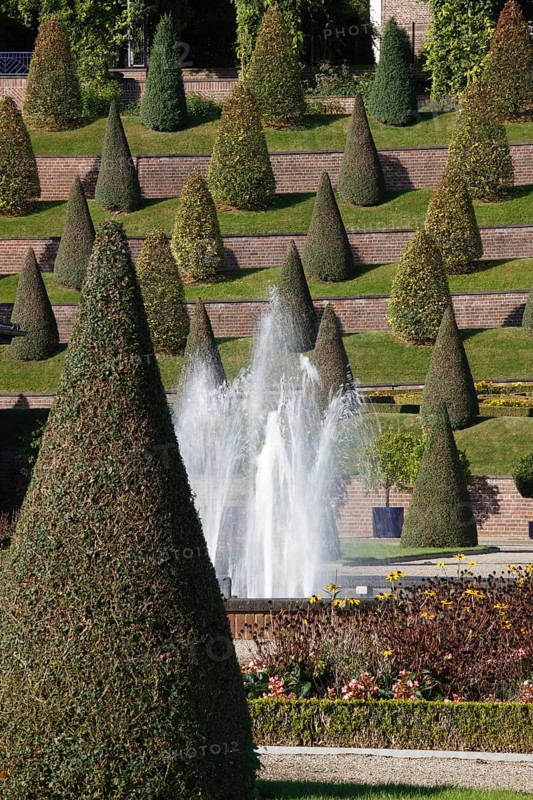 Terraced garden, view of the terraces from the south