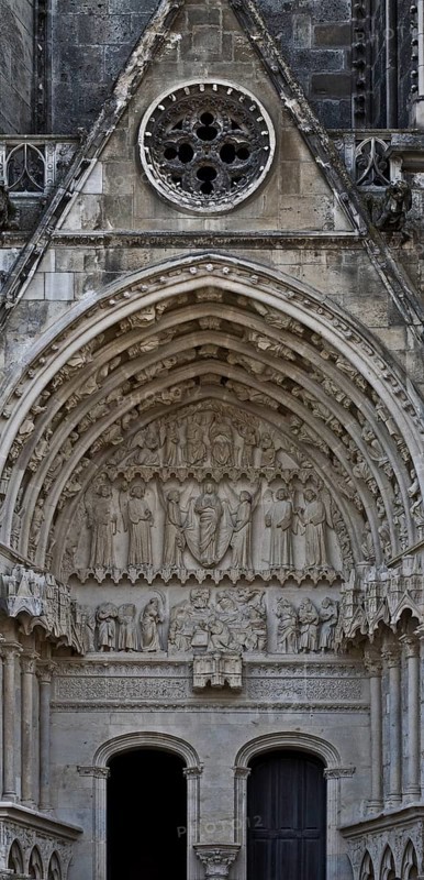 Bourges, Cathedral. Interior north west portal, St., St., Saint