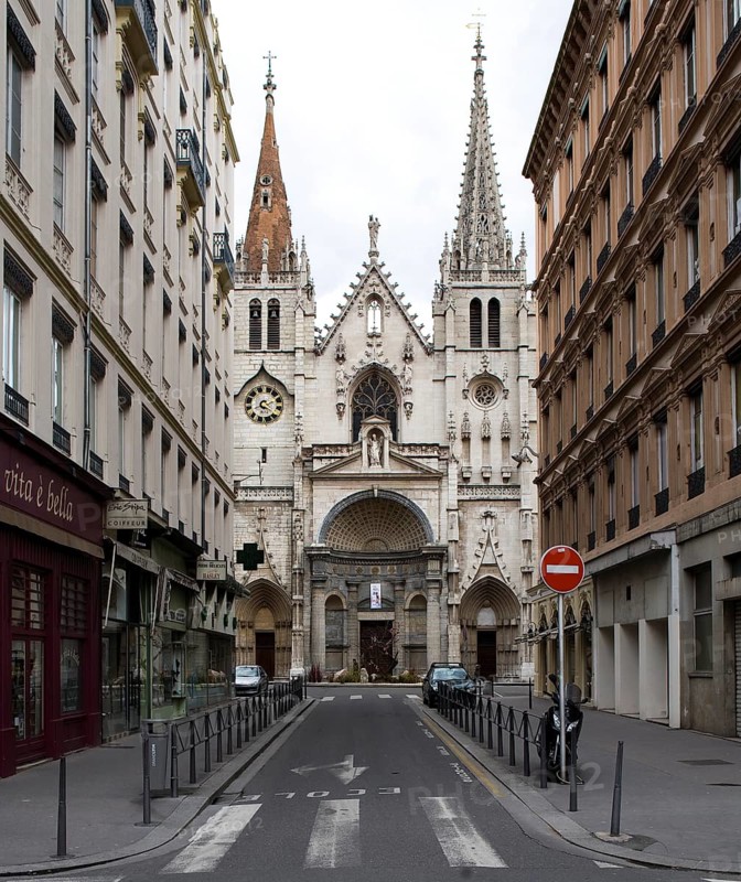 View from west, St., Sankt, Saint