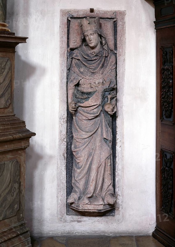 Gravestone for Hemma, wife of Louis the German, around 1280, St., St., Saint