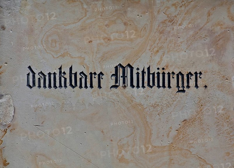 Mühlhausen Thuringia Inscription on a memorial stone 35599