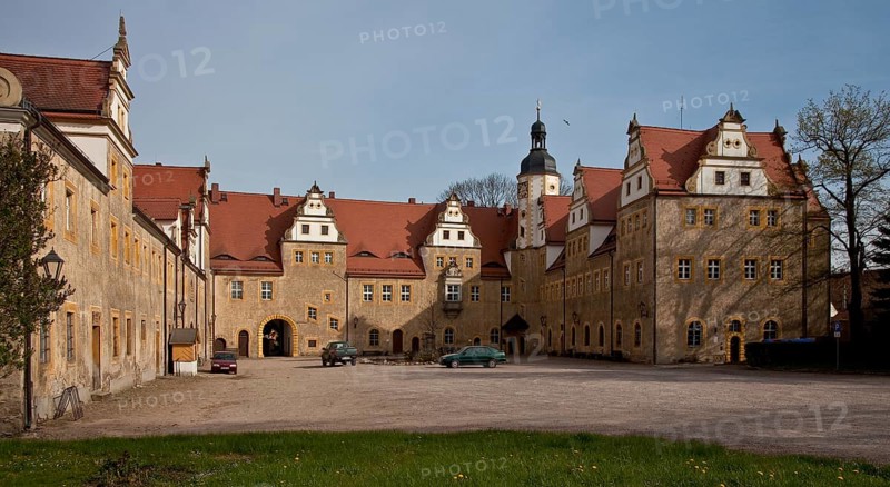 Wermsdorf Saxony Old hunting lodge 75299 built 1608-26 by Simon Hoffmann and others Courtyard view of the three-winged complex from the south