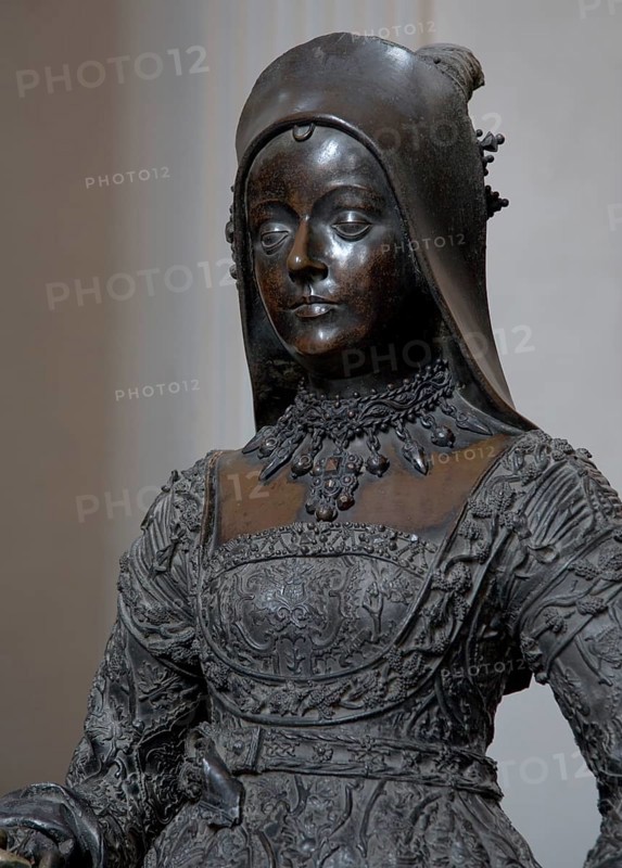 Austria. Innsbruck. Court Church. Bronze figure of Mary of Burgundy. Detail. The tomb was completed in 1584