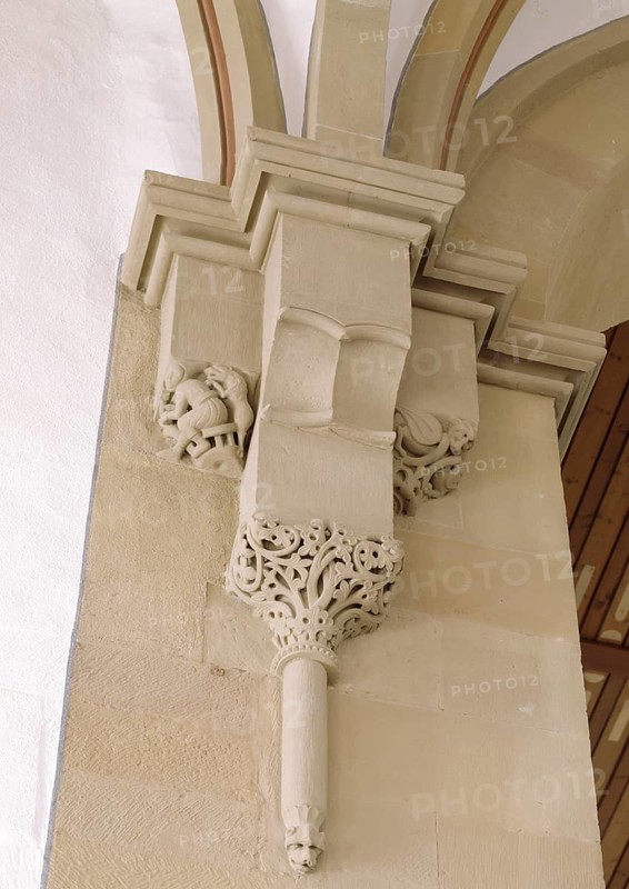 St. Johannis, early Gothic console in the south-west corner of the crossing, St., Sankt, Saint