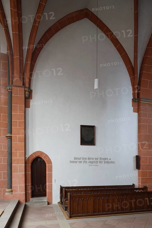 Choir room, south wall with entrance to the sacristy Church of St., Church of St., St., St., Saint