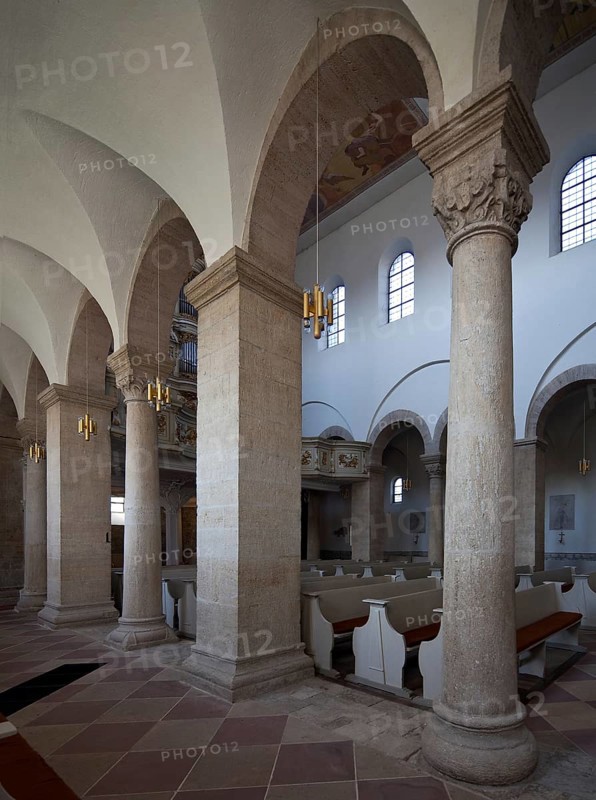 Huysburg near Halberstadt, Benedictine monastery church, south aisle with view to the north-west, St., Sankt, Saint