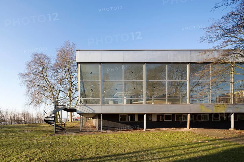 Krefeld-Hohenbudberg, Bayer-Werke, casino, staff canteen built in 1961 by Hentrich, Petschnigg und Partner