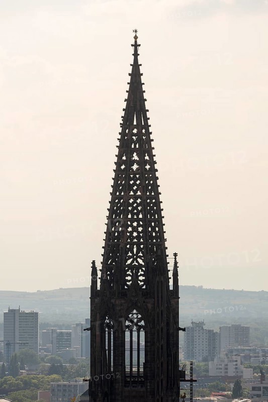 Freiburg im Breisgau, Cathedral of Our Lady, spire backlit