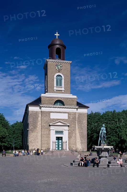 Built from 1829 to 1833 to designs by the Danish state architect Christian Frederik Hansen, view from west, St., Sankt, Saint