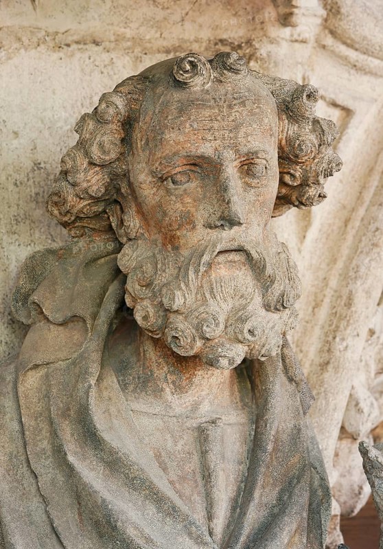 Main portal, Apostle Peter on the Trumea pillar, St., Saint, Saint