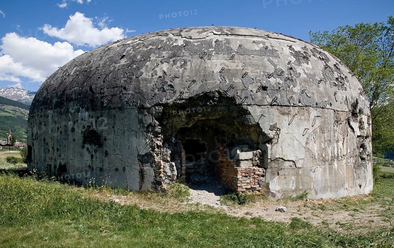 Italy S-Tyrol Laatsch Bunker on the road to Malles/Mals