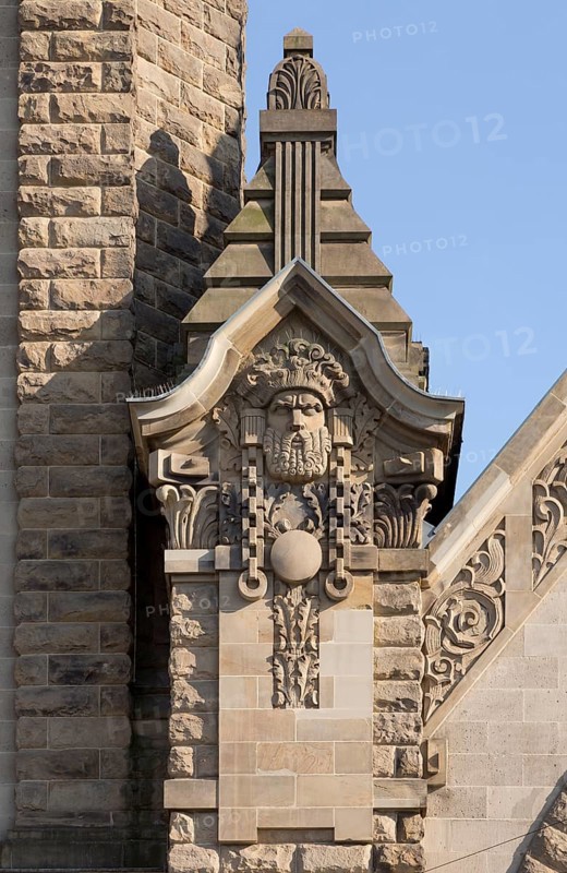 Main view from the Ostwall, built in 1907 by Carl Biecker, detail