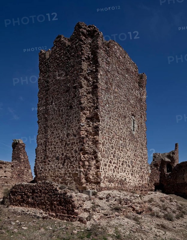 Castillo de Penas Negras courtyard view with keep Torre del Homenaje