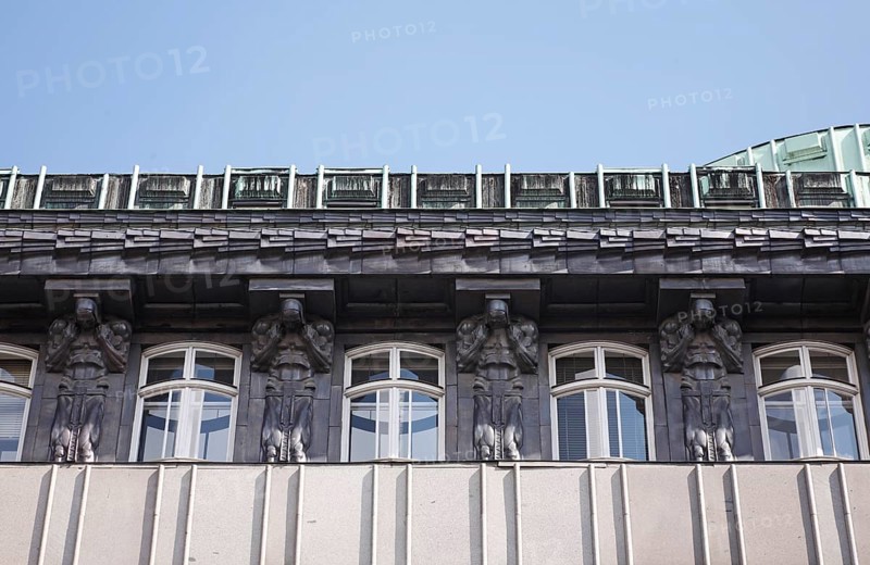 Built 1903-1905 by Josef Plecnik, detail caryatids by Franz Metzner