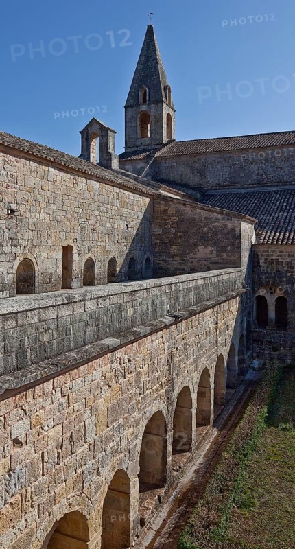 Cistercian monastery founded in 1146, cloistered east wing from the south-west, then armarium, church at the back, St., Sankt, Saint