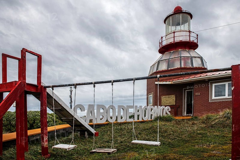 Cape Horn Lighthouse, Cabo de Hornos National Park, southernmost point of South America, Hornos Island, Tierra del Fuego, Chile, South America