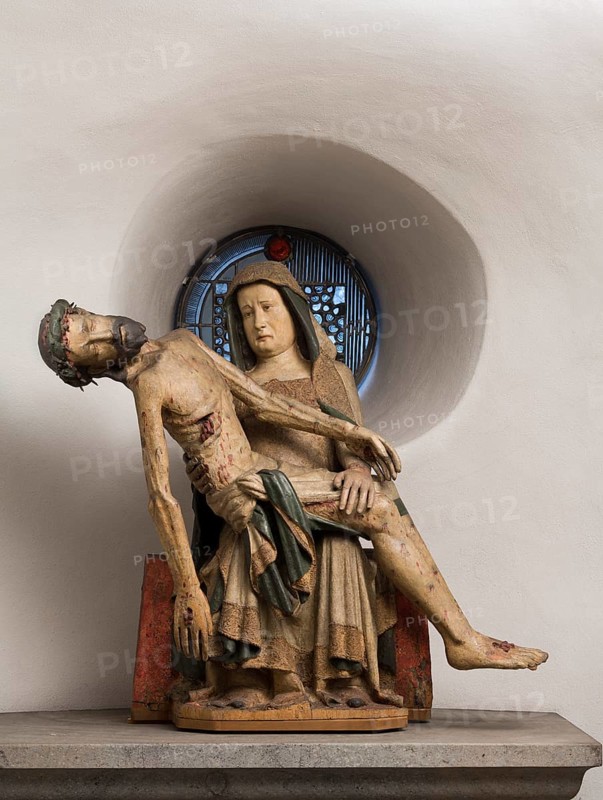 Crypt, wooden vesper image, around 1350, St., Sankt, Saint