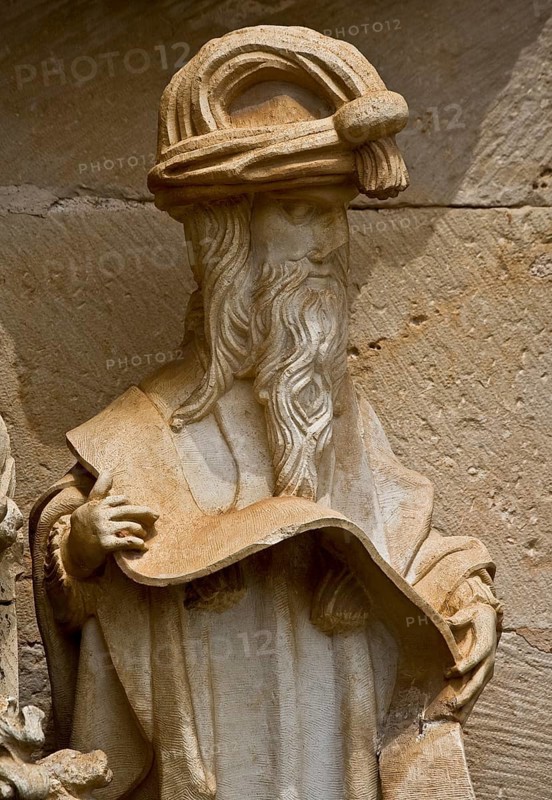 Christusritterburg, monastery church south portal, tympanum, St., Sankt, Saint