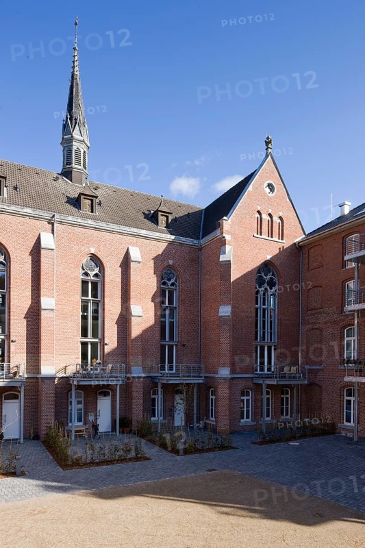 Former monastery church after conversion into a residential building, view from the south, St., Sankt, Saint