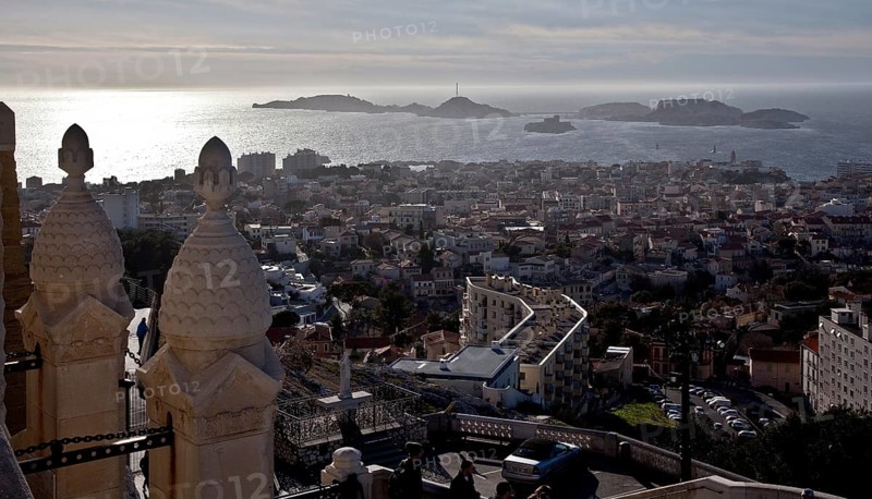 Marseille, view from the Basilique Notre-Dame-de-la-Garde to the Frioul Islands