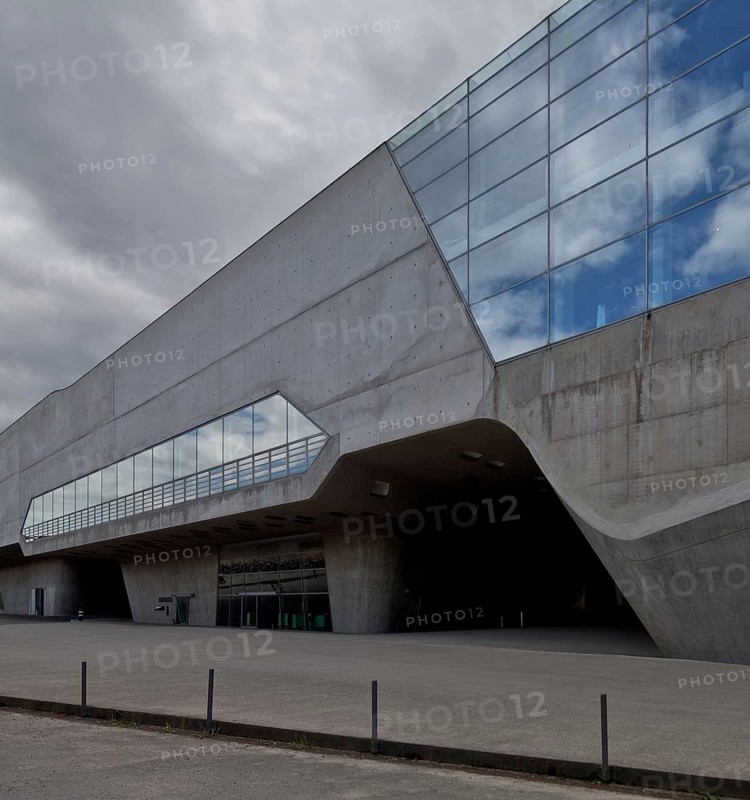 Wolfsburg Science Museum PHAENO Partial view from south-east 2001-05 by Zaha Hadid
