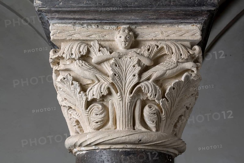 Brauweiler near Pulheim, abbey church of St Nicholas, Benedictine chapel, 11th-12th century capital