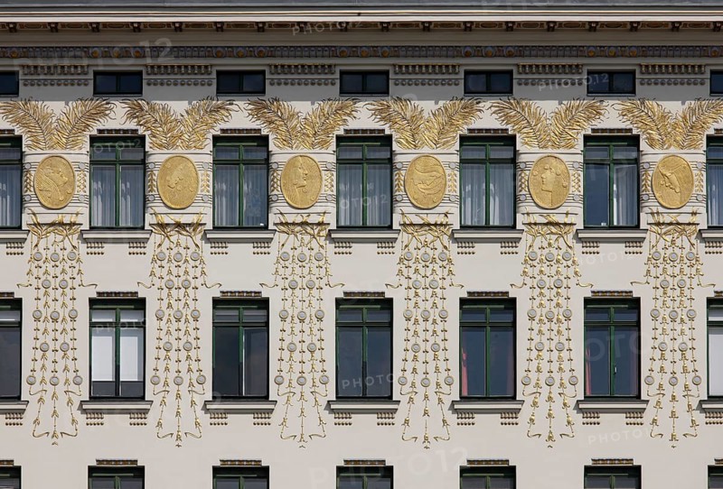 Vienna, Linke Wienzeile No. 38, residential building by Otto Wagner 1898-1899