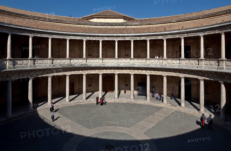Palace of Charles V, begun in 1526, inner courtyard