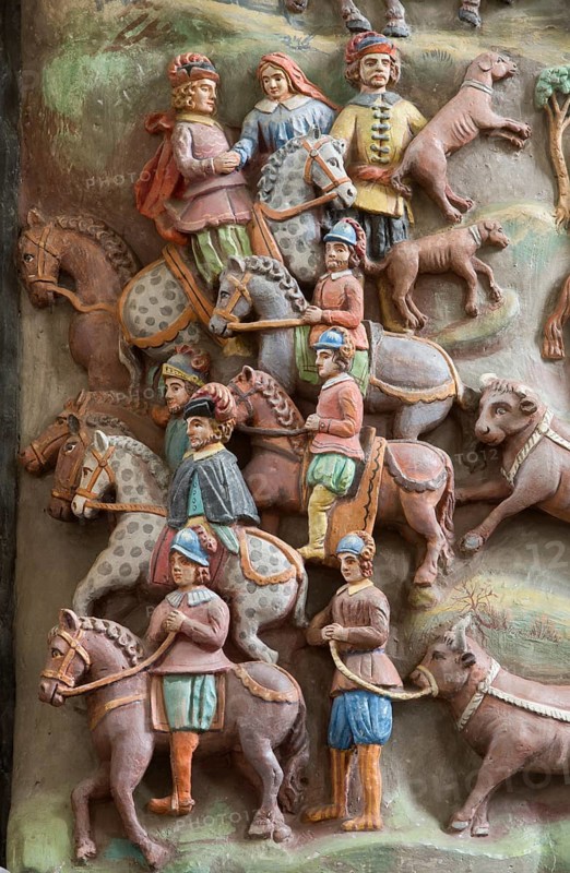 Altarpiece from 1667, Legend of Genoveva of Brabant, Rider, St., Saint, Saint