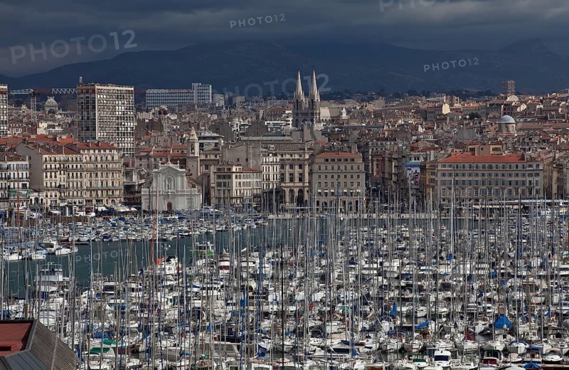 View from the south-west with St-Ferrol on the left and St-Vincent-de-Paul at the back on the right, St., Sankt, Saint