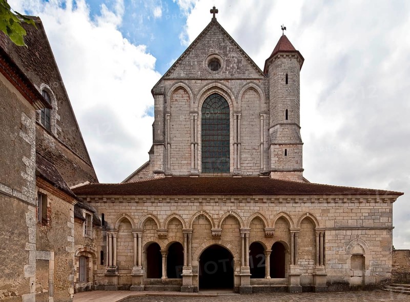 Pontigny Abbey Church View from west with porch built 1145-1206 View from west with porch, St., Saint, Saint