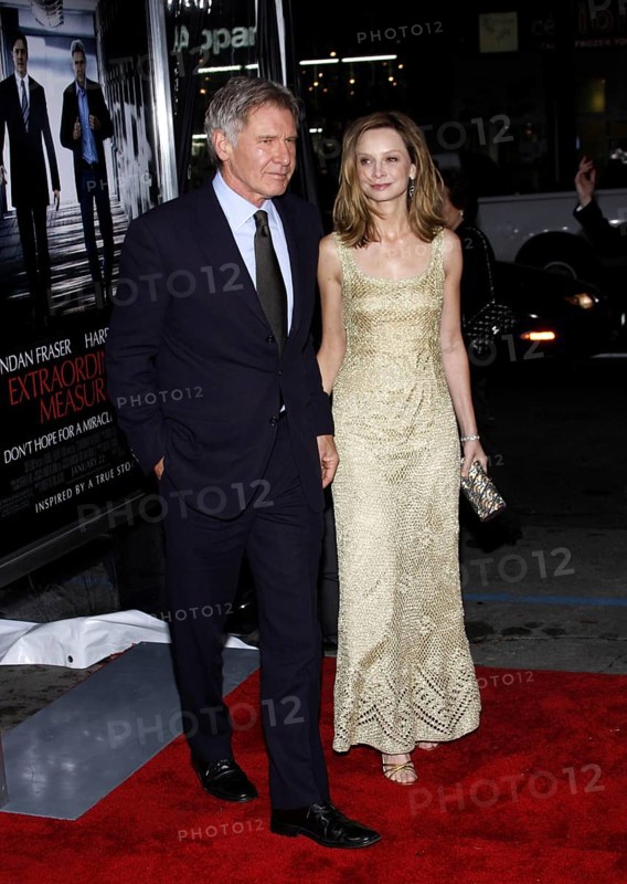 Calista Flockhart and Harrison Ford at the Los Angeles premiere of 'Extraordinary Measures' held at the Grauman's Chinese Theater in Hollywood, USA on January 19, 2010, Hollywood, California, USA, North America