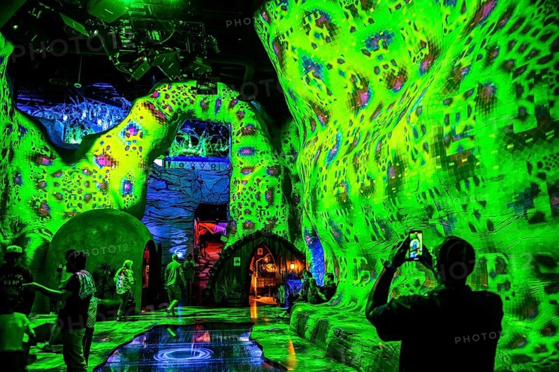 Panoptikum, visual art at the Meow Wolf Museum, Area 15, Las Vegas, Nevada, USA, North America